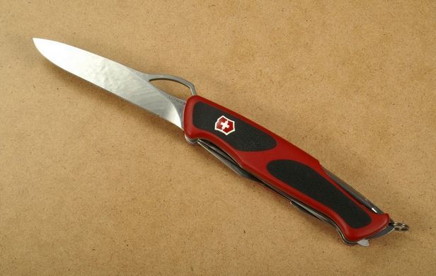 Швейцарський розкладний ніж Victorinox Rangergrip 78 (130мм 12 функцій) червоний (0.9663.МC)