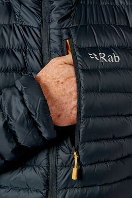 Легкий чоловічий пуховик Rab Microlight Alpine Jacket Beluga, L (RB QDB-12-BL)