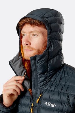 Легкий чоловічий пуховик Rab Microlight Alpine Jacket Beluga, L (RB QDB-12-BL)