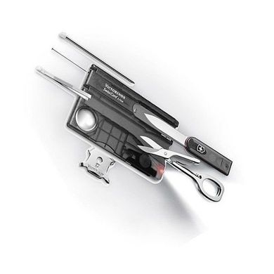 Набор Victorinox Swisscard Lite с фонариком (82х54х4мм, 13 функций), черный 0.7333.T3