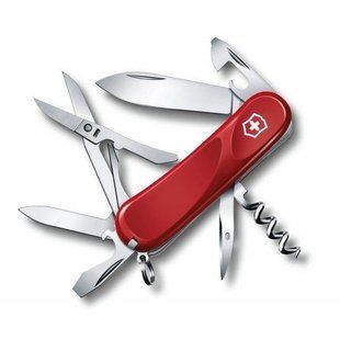 Швейцарський розкладний ніж Victorinox Evolution 14 (85мм 14 функцій) червоний 2.3903.E