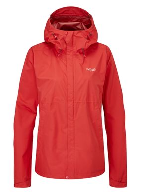 Мембранная куртка женская Rab Downpour Eco Jacket Wmns, ASCENT RED, 14 (RB QWG-83-AS-14)