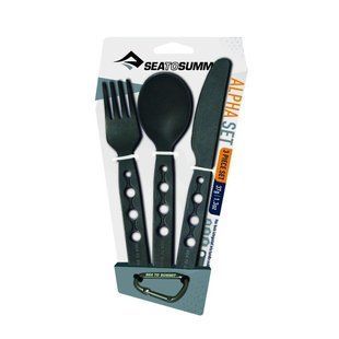 Набор столовых приборов Alpha Cutlery Set Black от Sea to Summit (STS ACUTASET3)
