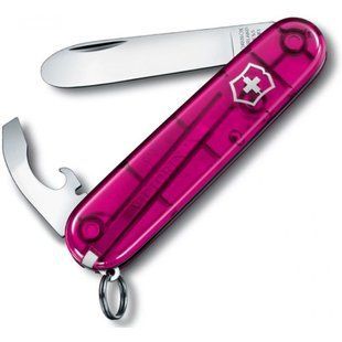 Швейцарський розкладний ніж дитячий Victorinox My First (84мм 8 функцій) рожевий 0.2363.Т5