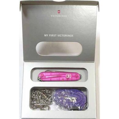 Швейцарский складной нож детский Victorinox My First (84мм 8 функций) розовый 0.2363.Т5
