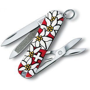 Швейцарский складной нож Victorinox Classic Edelweiss (58мм 7 функций) принт на рукоятке (0.6203.840)