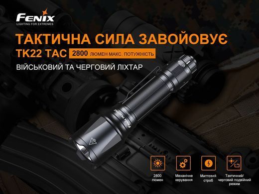 Фонарь ручной Fenix TK22TAC (TK22TAC)