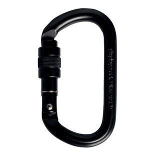 Карабін Singing Rock Steel Oval Carabiner Screw Gate, Black (8595033365100)