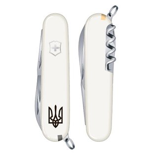 Швейцарський розкладний ніж Victorinox Spartan Ukraine Трезубец (91мм 12 функцій) білий 1.3603.7R1