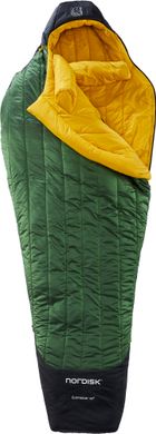 Спальный мешок Nordisk Gormsson Mummy Medium (-5/-10°C), 175 см - Left Zip, artichoke green/mustard yellow/black (NRD GORM-M)