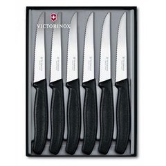 Кухонный набор Victorinox SwissClassic Steak Gift Set (6 ножей), черный 6.7233.6G