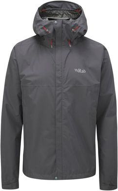 Мембранная куртка мужская Rab Downpour Eco Jacket, Graphene, M (RB QWG-82-GM)