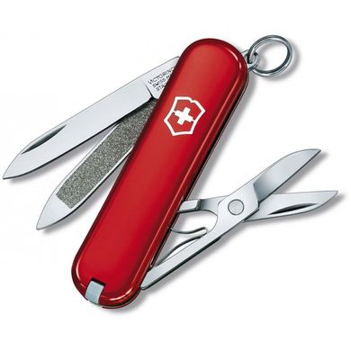 Швейцарський розкладний ніж Victorinox Classic (58мм 7 функцій) червоний (0.6203)