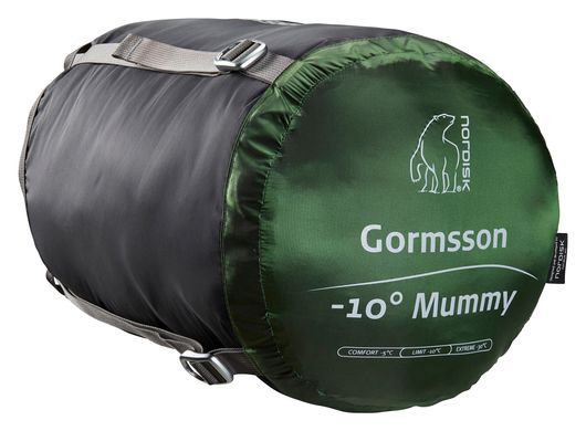 Спальний мішок Nordisk Gormsson Mummy Medium (-5/-10°C), 175 см - Left Zip, artichoke green/mustard yellow/black (NRD GORM-M)