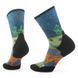 Носки женские Smartwool Women's Trail Run Targeted Cushion Mountain Print Crew, Twilight Blue, S (SW SW002698.G74-S)