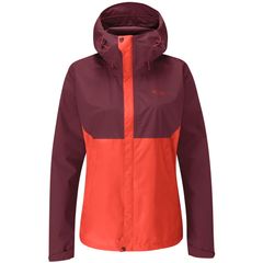 Мембранна куртка жіноча Rab Downpour Eco Jacket Wmns, Deep Heather/Red Grapefruit, 14 (RB QWG-83-14)