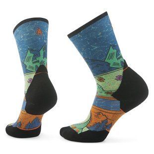 Носки женские Smartwool Women's Trail Run Targeted Cushion Mountain Print Crew, Twilight Blue, M (SW SW002698.G74-M)