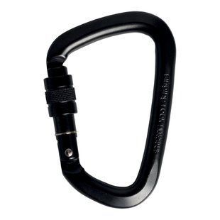 Карабін Singing Rock D Steel Lock Screw Gate, 50kN, Black (8595033365124)