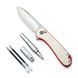 Комплект (ніж складаний, ручка) Civivi StellarQuill Pen & Button Lock Elementum II Knife Combo Gift Pack, Red Painted (689826331095)