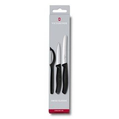 Набір кухонних ножів Victorinox Swiss Classic Paring Set (3 предмета), чорний 6.7113.31