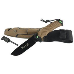 Нож с паракордом Ganzo G8012V2, Brown (GNZ G8012V2-DY)