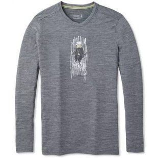 Термофутболка с длинным рукавом мужская Smartwool Men's Merino Sport 150 Old Man Winter Long Sleeve Tee, Medium Gray Heather, р.L (SW 19022.084-L)