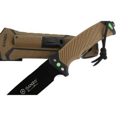 Нож с паракордом Ganzo G8012V2, Brown (GNZ G8012V2-DY)